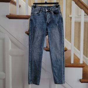 H&M & DENIM Blue Mom Jeans Ultra High Waist Size 6